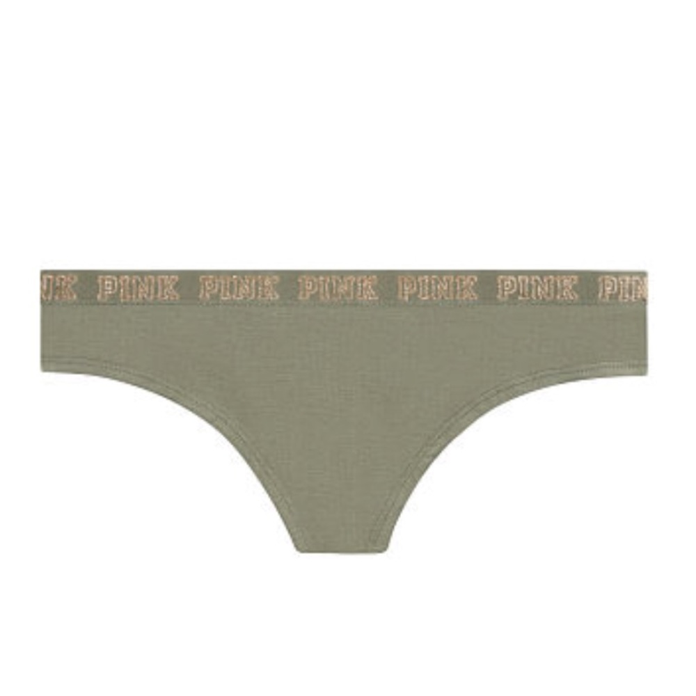 New Victoria’s Secret PINK Lurex Logo Thong Panties - XSmall